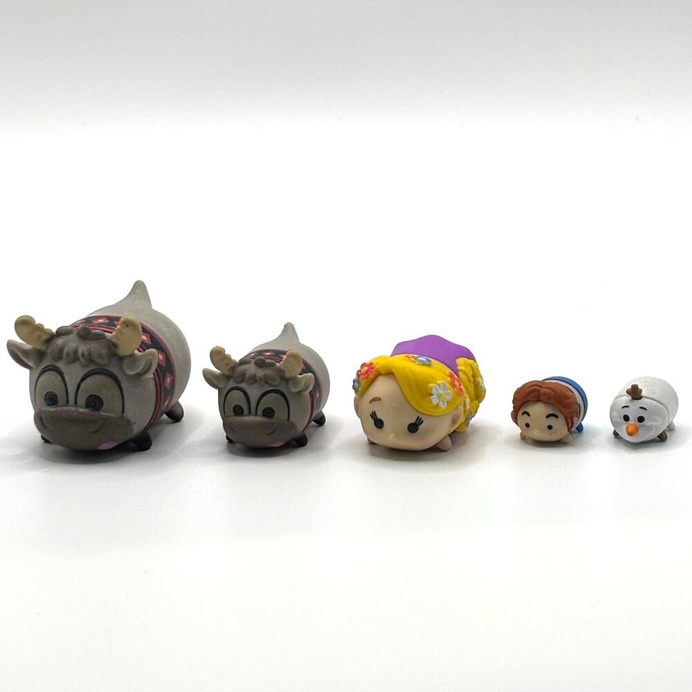 Disney Tsum Tsum Lot of 5 from Tangled, Frozen Sm., Med., & Large, EUC